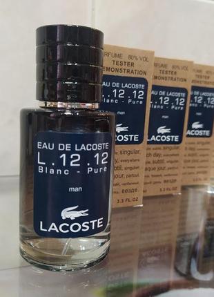 Духи чоловічі в стилі "lacoste l. 12.12 blanc - pure" парфуми, аромат для чоловіків "лакоста"