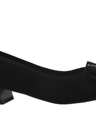 Туфли на низком ходу женские gelsomino эко замш, цвет черный, 372 фото