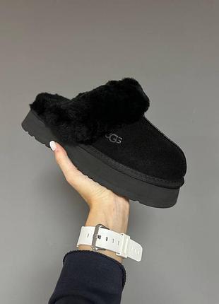 Женские ugg disquette platform black premium