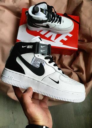 Женские кроссовки с мехом nike air force 1 utility high fur