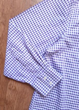Рубашка белая с фиолетовой клетчаткой charles tyrwhitt английская classic fit non iron 18" xxl xxxl6 фото