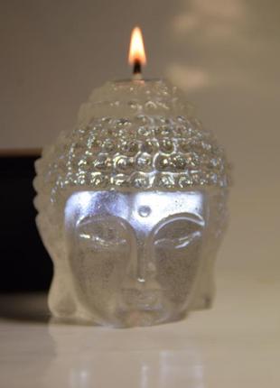 Прозрачная гелевая свеча будда1 фото