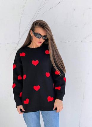 🌈хит продажа трендовый свитер сердечко универсальный размер5 фото