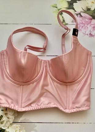 Бюстье бюстгальтер victoria's secret luxe lingerie satin bra top