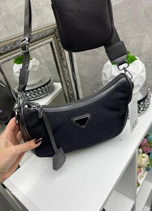 Натуральна замша, сіра жіноча сумочка клатч +гаманець в комплекті, P1205 guess5 фото