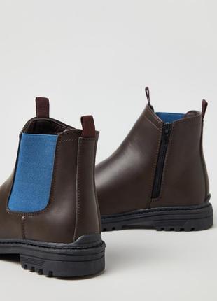 Детские коричневые ботинки ovs для мальчиков 39р.(25см.)