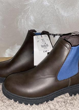 Детские коричневые ботинки ovs для мальчиков 39р.(25см.)