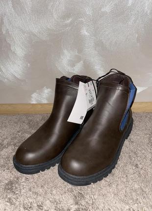 Детские коричневые ботинки ovs для мальчиков 39р.(25см.)