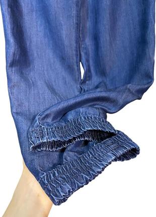 Удобные повседневные брюки из натуральной ткани на манжете3 фото