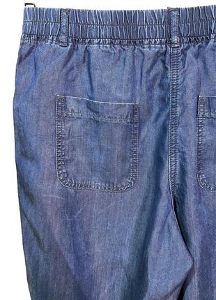 Удобные повседневные брюки из натуральной ткани на манжете7 фото