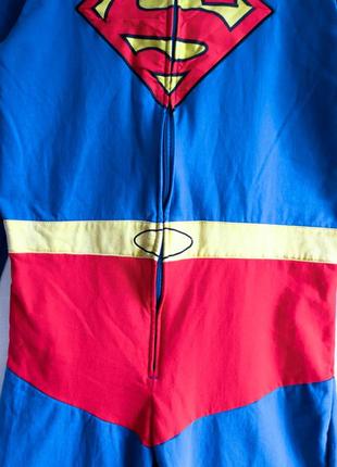 Чоловіча утеплена піжама кігурумі зимова тепла костюм супермен супергерой 60% бавовна м 464 фото