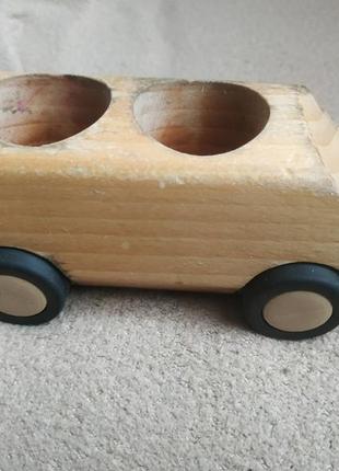 Машинка іграшка дитяча дерев'яна вінтаж