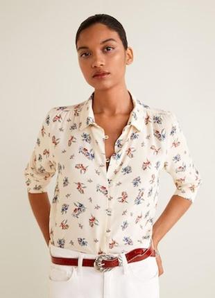 Блуза mango квіти m 40 розмір (33098816)