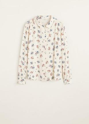 Блуза mango в цветы m 40 размер (33098816) 4