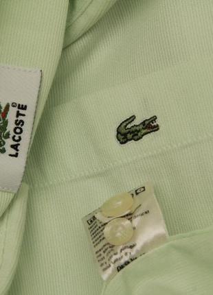 Lacoste 42 l рубашка из хлопка легчайшая5 фото