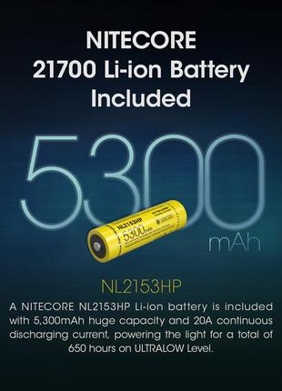 Nitecore mh12 pro потужний далекобійний ліхтар 3300  505м люмен акб 5300 маh6 фото