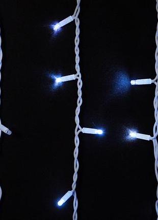 Гірлянда зовнішня delux icicle 75 led бахрома 2x0.7m 18 flash білий/білий ip44 en