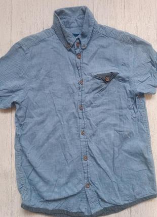Красивая стильная рубашка tom tailor для мальчика р.128-134 в идеале1 фото