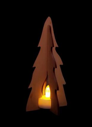 Новогоднее светодиодное украшение - свеча "елочка"1 фото