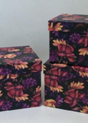 Подарочные коробки ufo w5230 набор 3 шт flowers1 квадр.