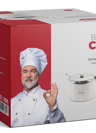 Цукорниця bravo chef з ложкою3 фото