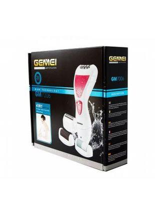 Апарат для шліфування п'ят gemei gm-7006 4в1 / шліфувальна машинка для п'ят / електро пилка wv-364 для педикюру