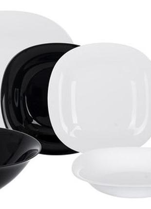 Сервиз столовый luminarc carine black&white, 19 предметов