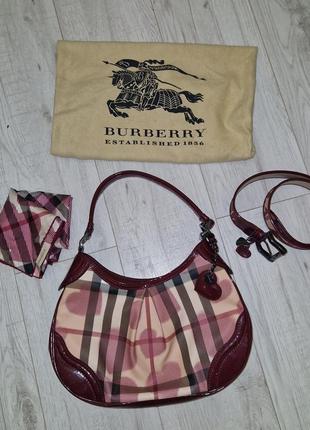 Сумка burberry оригинал! +ремень, платочек2 фото