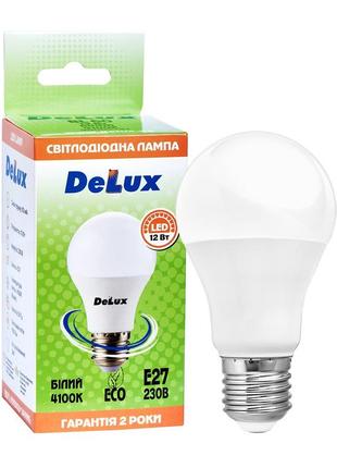 Cвітлодіодна лампа delux bl 60 12вт 4100k 220в e27
