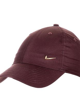 Чоловіча кепка nike u nsw dfh86 metal swoosh cap бордовий one size (7d943092-227 one size)