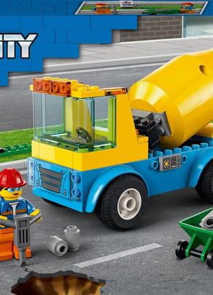 Конструктор lego city грузовик-бетоносмеситель 85 деталей (60325)