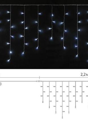 Гирлянда светодиодная delux icicle с 75led 2х0,7m белый/прозр ip20