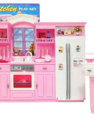 Кукольная мебель gloria кухня  24016 холодильник, плита, посудка, продукты т