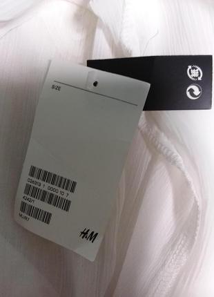 Біла шифонова блуза-разлетайка з декором великого розміру 20-265 фото