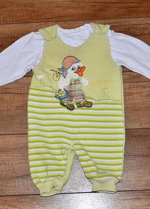 Костюм, комплект: кофта, реглан і ромпер, комбінезон 62-68-74 см, 3-6-9 міс.