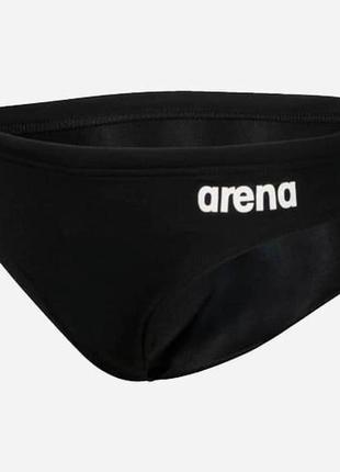 Плавки-сліпи для хлопців arena team swim briefs solid чорний, білий діт 140см 004774-550 140