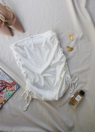 Атласная юбка со стяжками миди от shein
