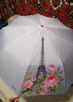 Зонт зонта полуавтомат вишня сакура и париж1 фото