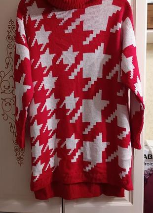 Тёплое платье длинный свитер италия