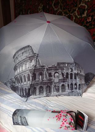 Зонт парасолька напівавтомат вишня сакура і париж9 фото