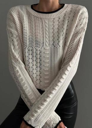 Женский ажурный свитер