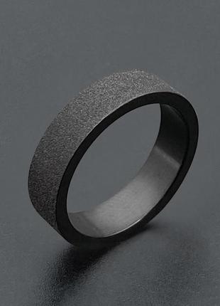 Чорное кольцо перстень мужское стальное smoke из нержавеющей стали 19