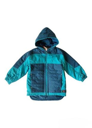 Куртка ветровка для мальчика на флисе демисезонная с капюшоном одягайко 98 размер см-16
