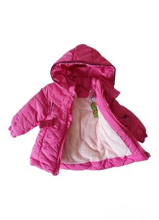 Комбинезон зимний теплый комплект куртка и комбинезон для девочки с капюшоном синтепон, мех одягайко 80 р.см-53 фото