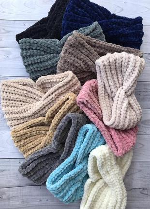 Велюрова пов'язка на голову, розпродаж! плюшева повязочка чалма