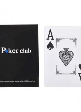 Карти гральні "poker" 81357, 54 пластикові картки (синій) від egorka