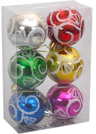 Набор игрушек елочных "шары" 6 шт. 17hx1056 от polinatoys2 фото