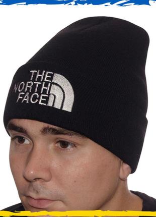 Шапка з написом, принт the north face. шапка tnf. шапка чоловіча, жіноча, молодіжна