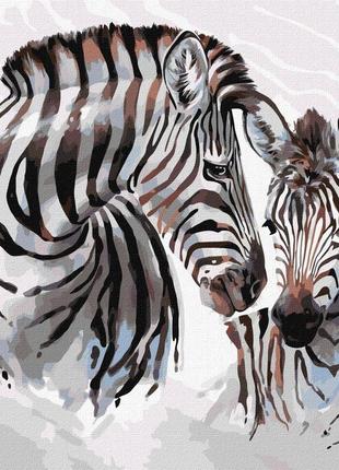 Картина по номерам полосатая жизнь зебры. животные
 40*40 см идейка kho4366 2024
