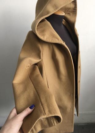 Пальто с капюшоном, итальянская 100% шерсть8 фото